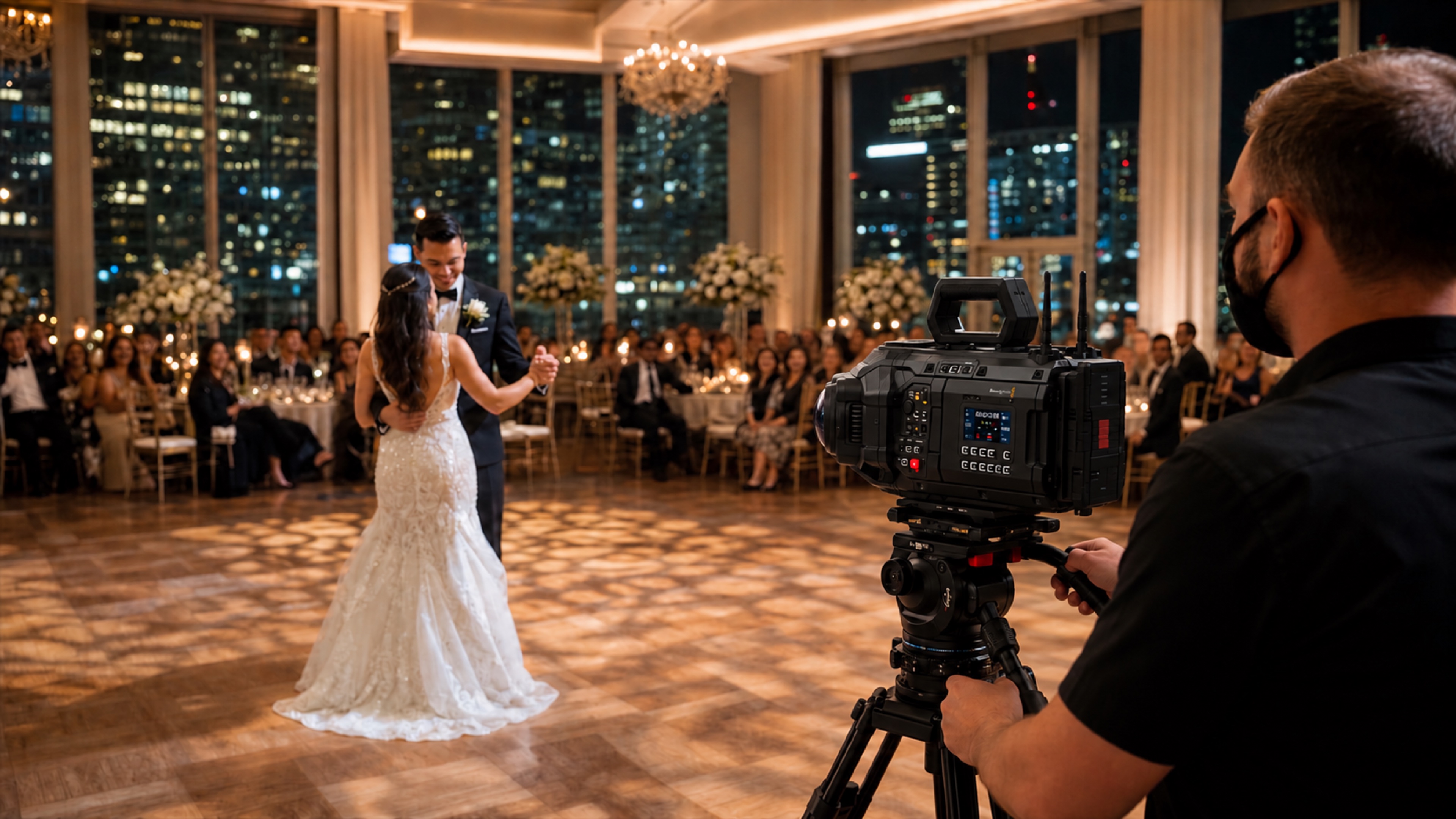 Discreet immersive cinema capture during a first dance